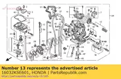 Aqui você pode pedir o conjunto de composição de eixo, th em Honda , com o número da peça 16032KSE601: