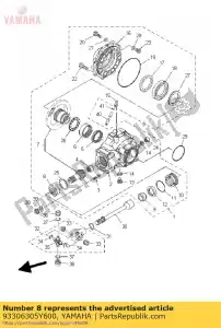 yamaha 93306305Y600 bearing - Bottom side