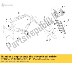 Aprilia 624834, Motor spatscherm, OEM: Aprilia 624834