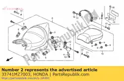 Here you can order the reflector, reflex from Honda, with part number 33741MZ7003: