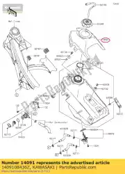 Qui puoi ordinare coperchio, serbatoio carburante, nero klx450 da Kawasaki , con numero parte 1409108436Z: