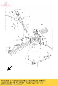 Yamaha 5SEF58870000 support flexible de frein 1 - La partie au fond