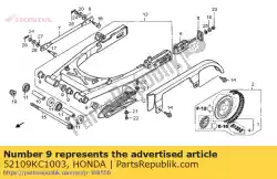 bush, rr. Vork van Honda, met onderdeel nummer 52109KC1003, bestel je hier online: