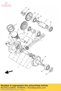 yamaha 902092224800 arruela (29l) - Lado inferior