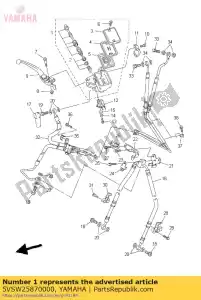 yamaha 5VSW25870000 maître cylindre sous assy - La partie au fond