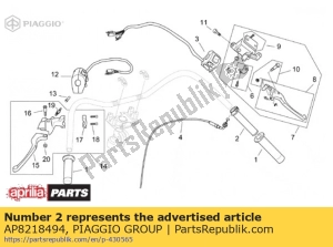 aprilia AP8218494 throttle w/out hand grip - Onderkant