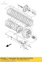 2120006811, Suzuki, ingranaggio, prima suzuki dl 1000 2002 2003 2004 2005 2006 2007 2008 2009 2010, Nuovo