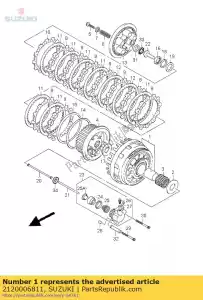 suzuki 2120006811 gear assy, ??prima - Dół