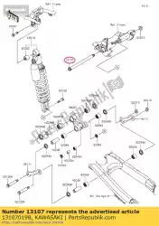 as, arm, 14mm klx250s9f van Kawasaki, met onderdeel nummer 131070198, bestel je hier online: