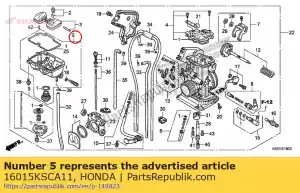 Honda 16015KSCA11 ensemble de chambre, flotteur - La partie au fond