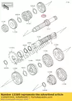 132601542, Kawasaki, engranaje, entrada superior, 24t kx60-b11 kawasaki  kx 60 65 80 1985 1986 1987 1988 1989 1990 1991 1992 1993 1994 1995 1996 1997 1998 1999 2000 2001 2002 2003 2005 2006 2007 2008 2009 2010 2011 2012 2013 2014 2015 2016 2017 2018 2019 2020, Nuevo