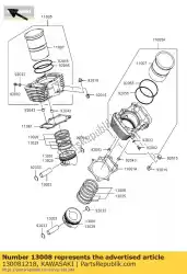 Qui puoi ordinare ring-set-piston, std vn1600-a1 da Kawasaki , con numero parte 130081218: