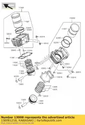 Aqui você pode pedir o anel-conjunto-pistão, std vn1600-a1 em Kawasaki , com o número da peça 130081218: