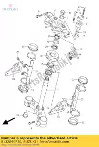 Suzuki 5132840F30 bolt - Bottom side