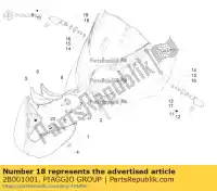 2B001001, Piaggio Group, supporto indicatore di direzione rh piaggio mp mp3 350 maxi sport zapm860x, zapta10w zapm86100, zapm86101 zapm86200, zapm86202 zapta10x zapta1100, zapta19l zapta1200 zapta1200, zapta1201 zapta1202 zapta1202, zapta1204 zapta130 zaptd1102,  zaptd120 300 350 400 500 2014 2015 2016 2017 2018 20, Nuovo