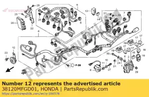 Honda 38120MFGD01 horn comp. - Bottom side