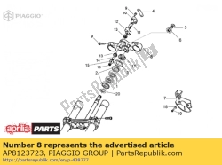 Aprilia AP8123723, Plaat bovenvork, OEM: Aprilia AP8123723