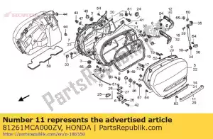 Honda 81261MCA000ZV molduras, r. alforja sid - Lado inferior