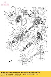 yamaha 1CTG61510000 housing, drive shaft - Bottom side