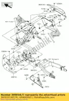 36001014017K, Kawasaki, cover-side, lh, lwr, m.d, bl vn170 kawasaki vn 1700 2009 2010, Nieuw