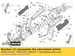 Aprilia AP8119787, Geluiddemper sx bescherming, OEM: Aprilia AP8119787