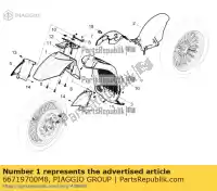 66719700M8, Piaggio Group, Parafango anteriore     , Nuovo