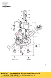 Ici, vous pouvez commander le pompe à carburant, efi auprès de Triumph , avec le numéro de pièce T1240911: