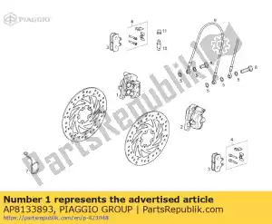 Piaggio Group AP8133893 pinza de freno delantera derecha - Lado inferior