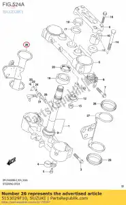 suzuki 5153029F10 bracket comp,he - Bottom side