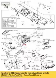 kawasaki 140930476 cover,relay zx1000rgf - Bottom side