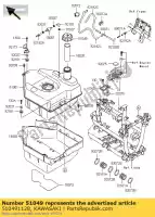 510491128, Kawasaki, tanque de tapa, combustible kawasaki kvf650 prairie 4x4 kfx700 kvf750 ksv700a6f ksv700b6f ksv700a7f ksv700b7f eps brute force 750 4x4i epsgef epshef 650 700 , Nuevo