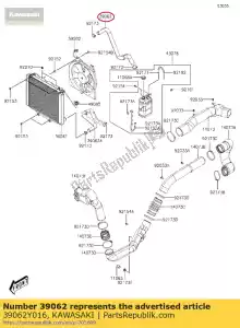 kawasaki 39062Y016 01 tuyau de refroidissement - La partie au fond