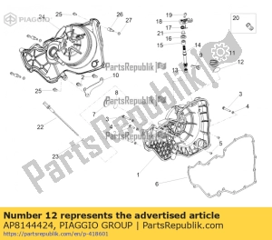 aprilia AP8144424 joint torique 4075 - Face supérieure