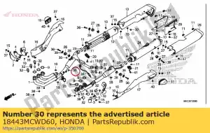 honda 18443MCWD60 goma, protector - Lado inferior