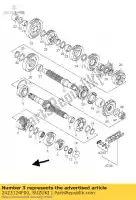 2423124F00, Suzuki, vitesse, 3e et 4e suzuki gsx 1300 1999, Nouveau