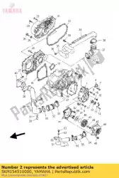 Ici, vous pouvez commander le joint, couvercle de carter 1 auprès de Yamaha , avec le numéro de pièce 5KM154510000: