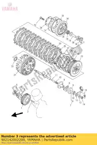 yamaha 902142002200 sluitring, klauw (4x7) - Onderkant