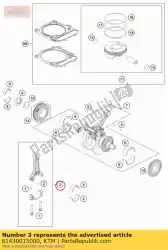 Aqui você pode pedir o con rod em KTM , com o número da peça 61430015000: