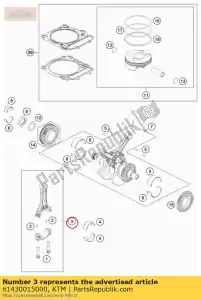 ktm 61430015000 con rod - Lado inferior