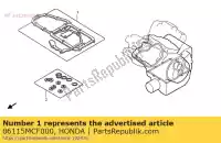 06115MCF000, Honda, kit foglio di guarnizione b (parti componenti) honda vtr 1000 2000 2001 2002 2003 2004 2005 2006, Nuovo