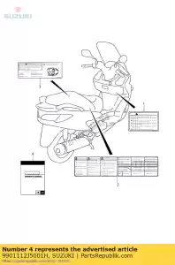 Suzuki 9901112J5001H manual, dono - Lado inferior