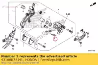 43108KZ4J41, Honda, lente, pad honda crf  r x rb cr l m f cr125r cr250r crf450r crf250r crf250x crf450x crf150rb lw crf150r sw crf450rxh usa type crf450rxj crf250f crf450l 250 450 150 125 , Nieuw