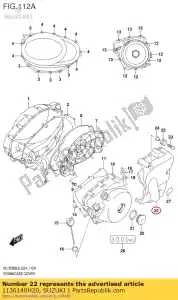 Suzuki 1136140H20 cvr,eng.sprock. - Bottom side