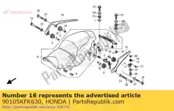 Here you can order the no description available at the moment from Honda, with part number 90105KFK630: