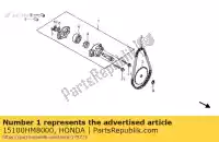 15100HM8000, Honda, bomba assy., óleo honda trx 250 2001 2002 2003 2004 2005 2006 2007 2008 2010 2011, Novo