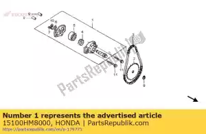 honda 15100HM8000 bomba assy., óleo - Lado inferior