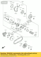 59302Y014, Kawasaki, polia-comp, fixa kawasaki j  special edition se a sc125 b abs j125 125 , Novo