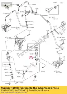 Kawasaki 430780060 reservoir - Onderkant