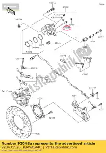 kawasaki 920431520 pin, percha zx750-n1 - Lado inferior