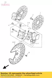 Ici, vous pouvez commander le anneau, roue 2 auprès de Yamaha , avec le numéro de pièce 3GD2515A1000: